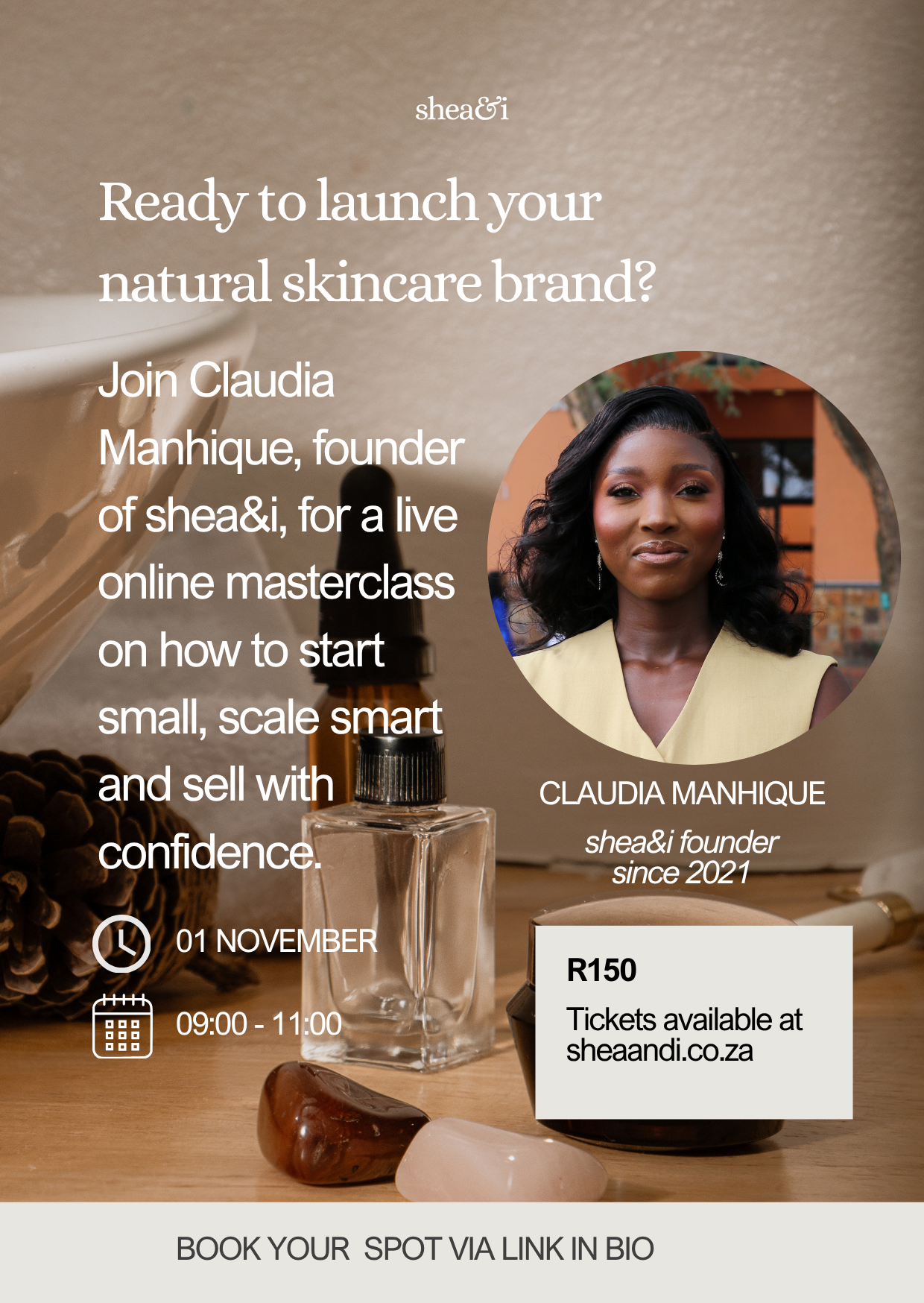 Online Masterclass: How to Start a Low-Batch Natural Skincare Brand